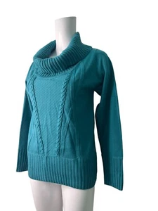 CasaMia Cowl Neck Jumper Pullover Size S Womens Sweater Teal Top NEW EU38 RRP£39 - Picture 1 of 11