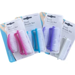 2PCS Set Nail Trimming Brush Manicure Pedicure Files Cleaning Scrubbing Tool PC8 - Picture 1 of 5
