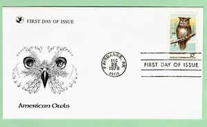 1978 FDC - First Day of Issue for American Owls - Wildlife Conservation - Picture 1 of 1