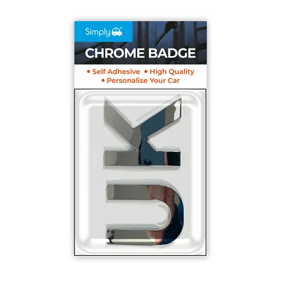 SIMPLY UK BADGE CHROME STYLE 3D SELF ADHESIVE STICKER BADGE FOR MX5 CARS