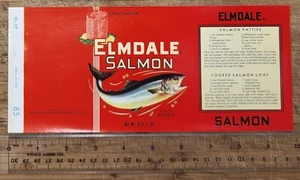 ADVERTISING Label Northlake Illinois Shurfine Central Elmdale Salmon Can - Picture 1 of 1