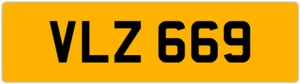 VLZ 669 V 3X3 DATELESS PRIVATE NUMBER PLATE VAL VICK VIC VIK VIN VINCE VIV VERN - Picture 1 of 1