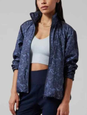 ATHLETA Sightseer Jacket Athletic Lace Navy Blue Womens Size XS Windbreaker - Image 1 of 4