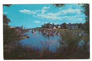 Beautiful View! SNUG HARBOR Coastline Boats Coast MAINE Postcard ME 1967 KOPPEL - Picture 1 of 2