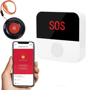 Wifi Smart Bezprzewodowy opiekun Pager Przycisk połączenia System Pielęgniarka Dzwonienie Alert - Zdjęcie 1 z 10