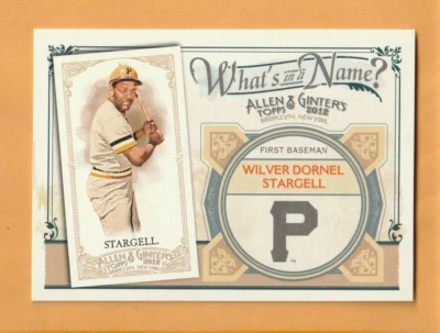 Willie Stargell Pittsburgh Pirates 2012 Topps Allen and Ginter What's in a Name - Image 1 of 2