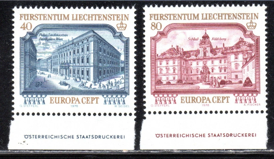 1978 Liechtenstein SC# 636-637 - Europa - Castles - M-NH - Image 1 of 1