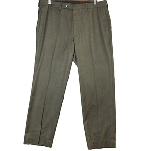 Pantalones de pierna recta marrón Lauren Ralph Lauren para hombre 34x32 frente plano - Imagen 1 de 7