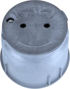 910 Electrical Splice Box with 10-Inch Diameter, 1-Piece, Grey - Picture 1 of 6
