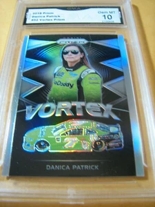 DANICA PATRICK 2018 PRIZM VORTEX PRIZM # 52 GRADED 10  L@@@K - Picture 1 of 2