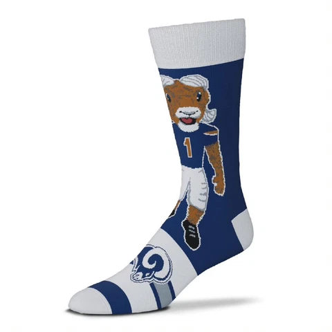 Los Angeles Rams NFL Mascot Madness Dress Crew Socks One Size Fits Most Fan Gift Cover
