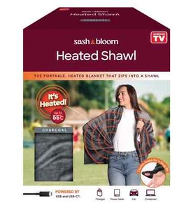 Sash And Bloom Heated Shawl-As Seen On TV-Brand New With Accessories Included - Foto 1 di 6