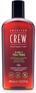 American Crew 3-In-1 Shampoo, Conditioner & Body Wash Tea Tree 450Ml - Picture 1 of 12
