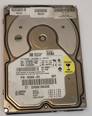 Western Digital WDC WD200BA HDD, 20 GB , 3.5", IDE/ATA/ATAPI-4 - Tested w/pics - Image 1 of 4
