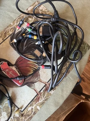 Xbox 360 Controllers Lot of 5 Untested Plus Miscellaneous Cables - Image 1 of 4