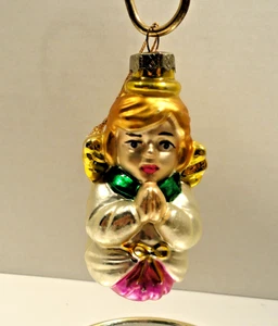 Vintage mundgeblasener Glas Engel Weihnachtsschmuck - Bild 1 von 5