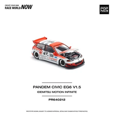 Pop Race 1:64 Pandem Honda Civic EG6 v1.5 IDEMITSU MOTION INFINITE - Image 1 of 4