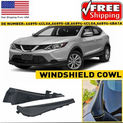 2 piezas para Nissan Rogue 2014 15 16 17-19 2020 parabrisas delantero envolvente moldura de esquina Foto 1 de 4