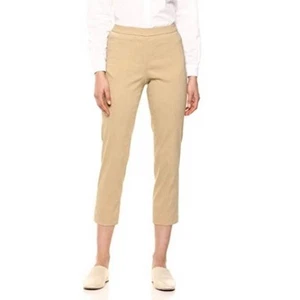 Theory Classic Minimalist Basic Pull On Eco Organic Crunch Khaki Pants Size 10 - Picture 1 of 10