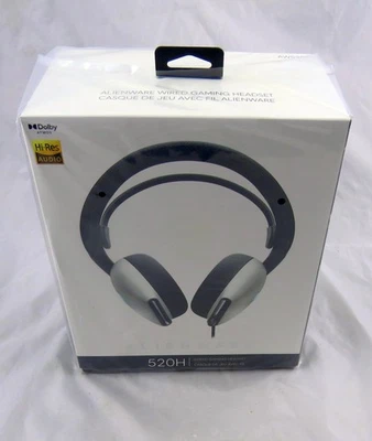 Alienware AW520H Wired Gaming Headset 3.5mm USB New White Factory Sealed - Image 1 of 4