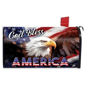 Briarwood Lane God Bless America Eagle Oversized Mailbox Cover - Picture 1 of 3