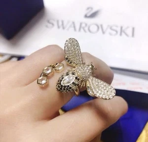 -- Swarovski Lisabel Bee Ring Limited Edition Size L/58 #5409018 (r-cc-65-h13) - Picture 1 of 9