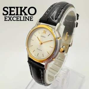 Reloj SEIKO Excelline Modelo Raro Caja Acero Inoxidable Cuarzo Analógico - Imagen 1 de 9