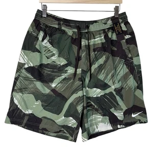 Nike Dri-Fit Form Unlined Versatile Camo Green Athletic Shorts FN3046-386 Mens L - Picture 1 of 10