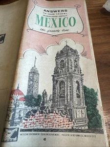 MEXICO TRAVEL QUESTIONS TRAVEL BROCHURE GUIDE 1950s BY THE MEXICAN GOVERNMENT - Picture 1 of 11