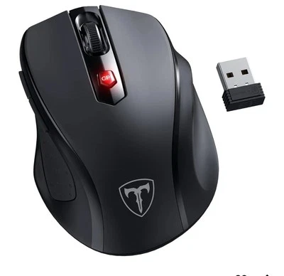 Wireless D-09 Computer Mouse USB Cordless Mice for Laptop, Ergo Grips,Lightspeed - Image 1 of 4