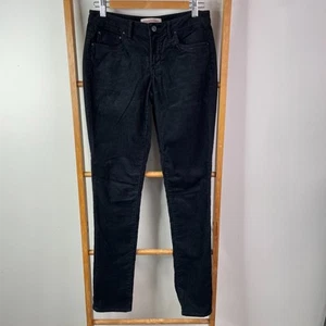 Country Road Pant Womens 8 Black Corduroy Mid Rise Skinny Casual Pockets Stretch - Picture 1 of 12
