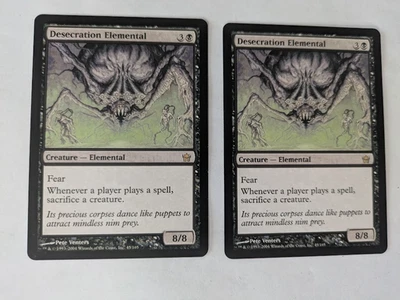 2 Desecration Elemental Fifth Dawn MTG NM Free shipping with tracking - Image 1 of 2