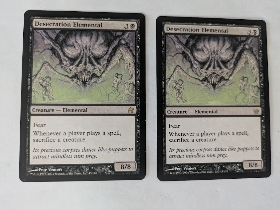 2 Desecration Elemental Fifth Dawn MTG NM Free shipping with tracking - Image 1 of 2