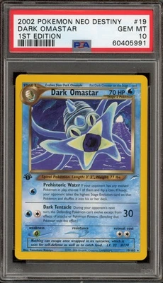 Pokemon Dark Omastar Neo Destiny 1st Edition Neo Destiny Rare #19 PSA 10 - Image 1 of 2