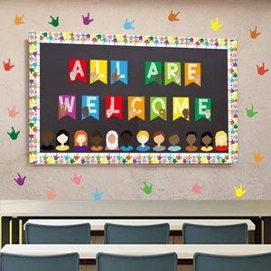Welcome Back to School ASL Bulletin Board Set Welcome Sign for Classroom ASL - Picture 1 of 6