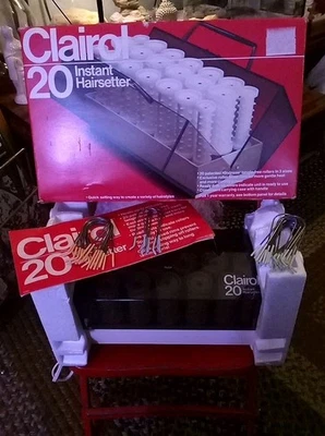 Vtg Clairol 20 Instant Hairsetter Hot Rollers Wax Core Pageant W/29 Clips C20SZ  - Image 1 of 4