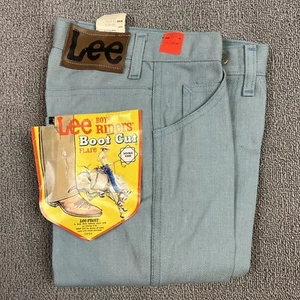 Vintage 70's Lee Riders 102 Boot Cut Flare Denim Jeans Size 10 Talon Zipper USA - Picture 1 of 10