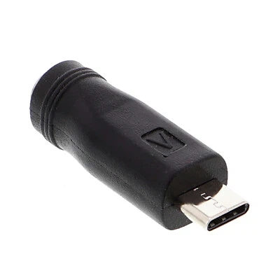 Spannungsadapter DC 5.5x2.1mm Female auf Mini-USB / Micro-USB / USB-C Male  - Bild 1 von 4
