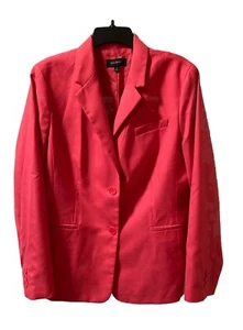 Talbots Blazer Coral Wool Blend Jacket Size 16 All Season Lined Office - Picture 1 of 8