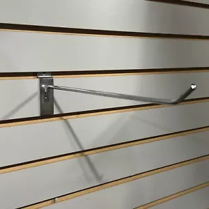 New & Used Slatwall 12" Chrome Peg Hooks Lot Of 20 PCS Slat Wall Hangers - Picture 1 of 6