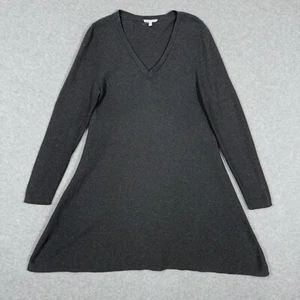 Abito Eileen Fisher donna medio scollo a V misto lino tunica a costine manica lunga - Foto 1 di 11