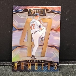 Tom Glavine 2023 Select Baseball Select Numbers Silver Prizm