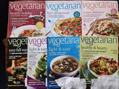 Vegetarian Times Magazine Lot Of 7 2009-2010 Healthy Recipes  - Image 1 of 4