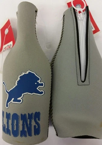 NFL Detroit Lions Bottle Cooler, Coozie, Koozie, Coolie (Lot of 2) TC Cover