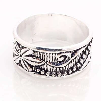 Argento 925 Placcato Fatto A Mano Gioielli Per Lei Misura Anello 6.25 R-14134 - Immagine 1 di 3