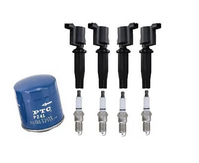 (4) Bobinas de encendido + tapones Platinum kit de puesta a punto para Ford Focus 2,0 L 05-11 Foto 1 de 4