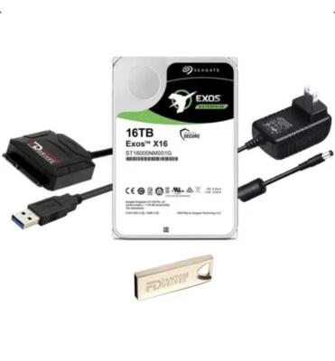 Fantom Drives 16 TB Internal Hard Dr. Upgrade Kit With Seagate Exos X16, 7200RPM - Image 1 of 4