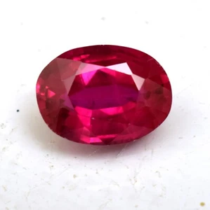 Mozambique Red Ruby Oval Cut 4.15 Ct Lab-Created Loose Gemstone - Picture 1 of 6