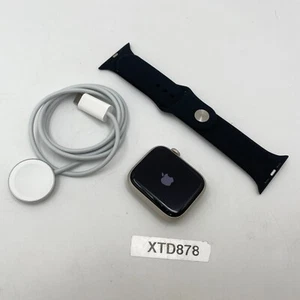 Apple Watch Series 7 45mm Aluminum Starlight GPS A2474 - Good Condition - Picture 1 of 6