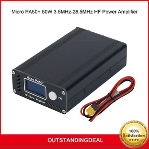 Hamgeek Micro PA50+ 50W 3,5MHz-28,5MHz Wzmacniacz mocy HF Amp z ekranem OLED - Zdjęcie 1 z 8